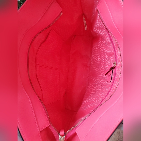 Kate Spade Abbey Street Karla Cream Tote With Hot Pink logo hangtag/ interior - Picture 6 of 10